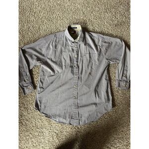 Tommy Hilfiger Shirt Mens L Blue White Striped‎ Long Sleeve Button Down Vintage